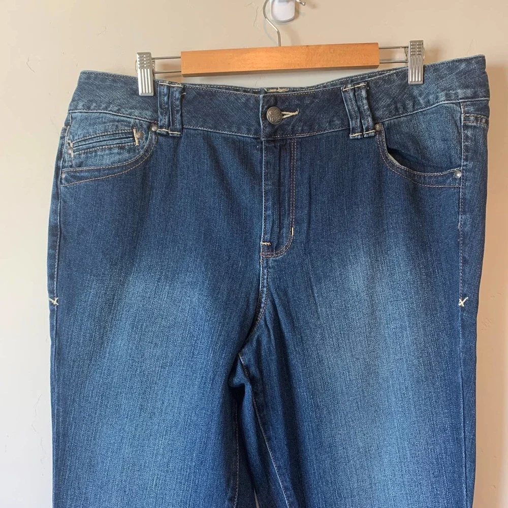 Lane Bryant Simply Straight 99% Cotton Denim Blue Jeans Women's Size 20 Average - Picture 2 of 8